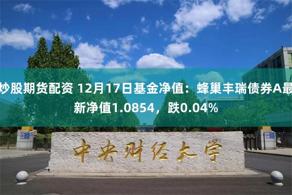 炒股期货配资 12月17日基金净值：蜂巢丰瑞债券A最新净值1.0854，跌0.04%